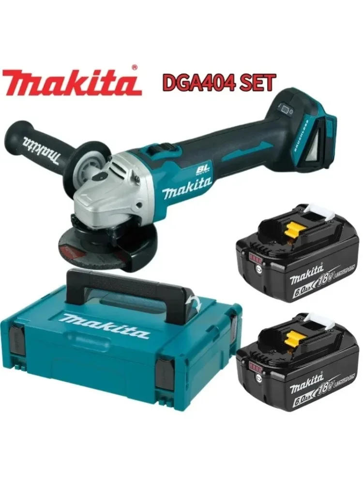 100% Makita 18V 125 DGA404 Bürstenloser Lithium-Akku-Winkelschleifer Wiederaufladbare Schneidemaschine Hochleistungs-Poliermaschine