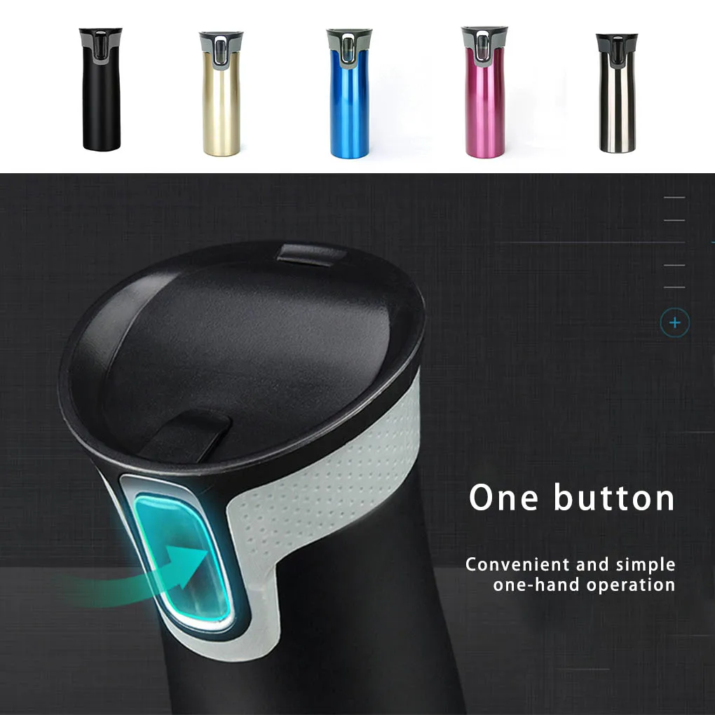 

Water Bottle Travel Mugs Lightweight Coffee Cup Thermal Bottles Silver