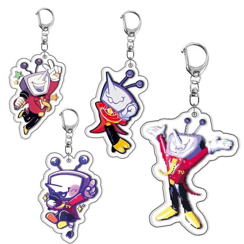 أنا أحب التلفزيون الكرتون أنيمي سلسلة مفاتيح مصنوعة من الأكريليك Kawaii لطيف المرأة حقيبة سحر الحلي الشكل شخصيات حلقة رئيسية هدايا لعبة الأصدقاء #1