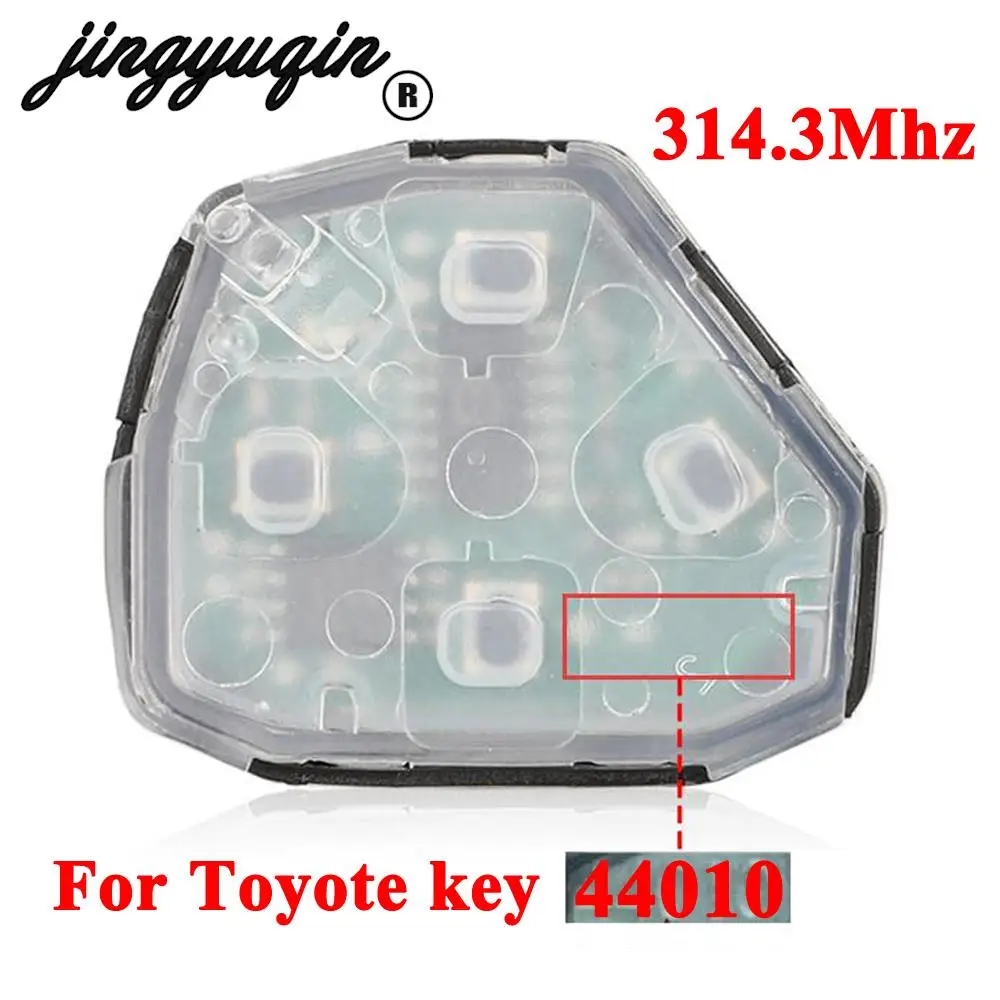 jingyuqin 3/4 Buttons 44010 for Toyota Alphard 2005 2006 2007 2008 2009 Remote 314.3MHz Control Car Key Pad Fob