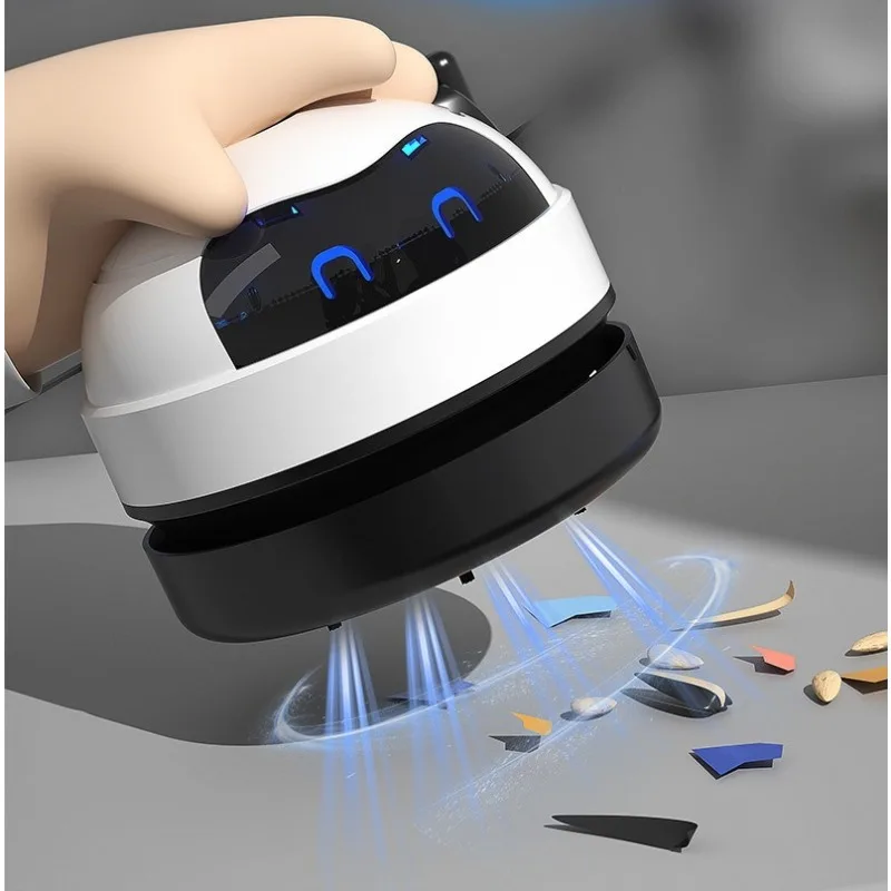 Desktop vacuum cleaner electric usb charging night light handheld desktop cleaner rubber shavings mini keyboard dust