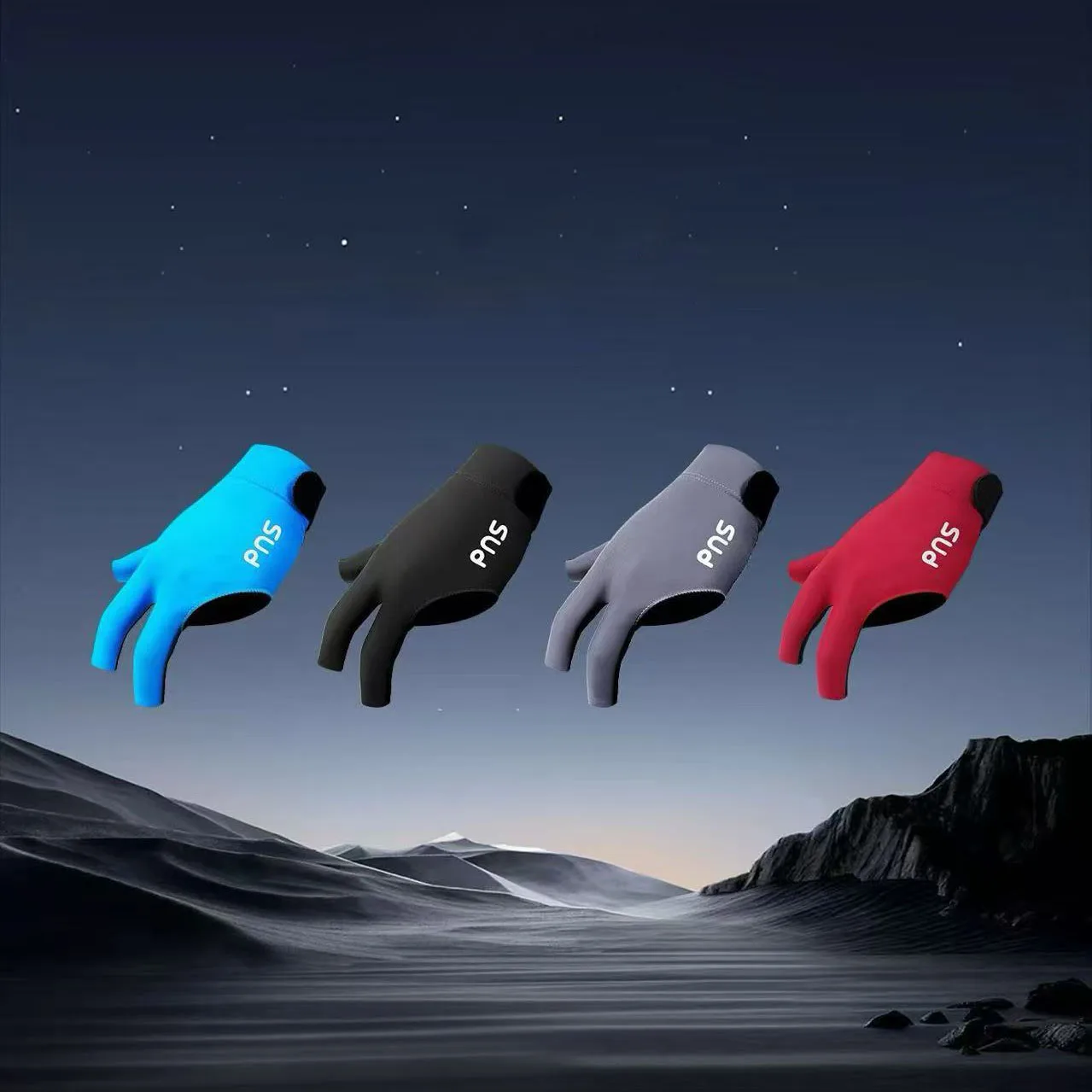 

PNS Premium 3 Finger-exposed Billiard Glove Left/Right Hand Billiard Snooker Pool Glove Blue/Grey/Red/Black