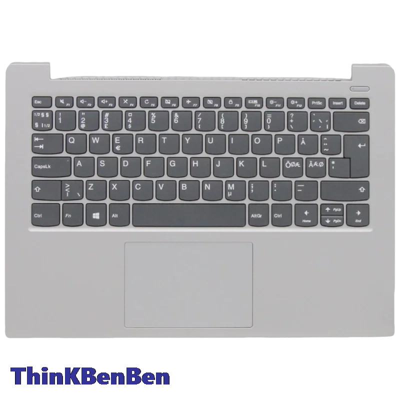 

NDC Nordic Platinum Grey верхний чехол для клавиатуры, упор для рук, чехол для Lenovo Ideapad S340 14 14IML 14IWL 14API 14IIL 5CB0S18416