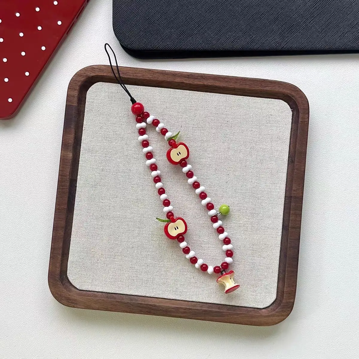 New Phone Strap Lanyard with Fruit Charms, Kawaii Design