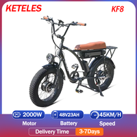Keteles KF8 Electric Bike 2000W Powerful Motor 48V 23AH removable battery 20-inch snow tires Electric Bicycle City Adult E-bike