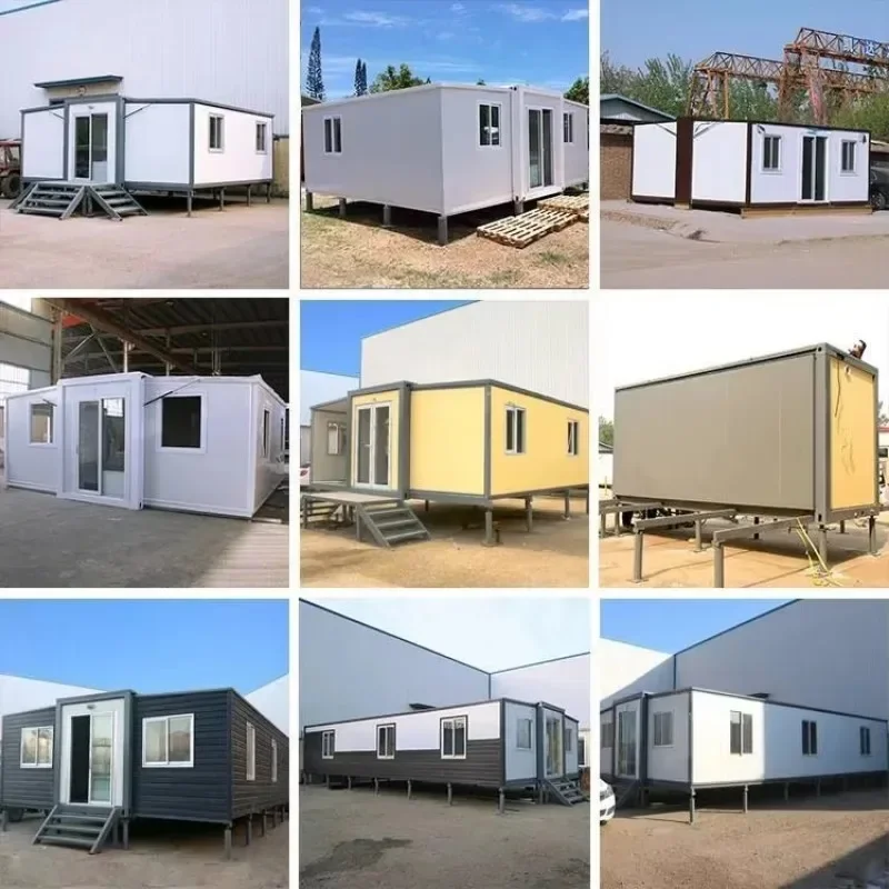 Loft industriale Contenitore Casa Prefabatta Espandibile Pieghevole Struttura in acciaio da 40 piedi Casa mobile urbana Piccola casa Calda