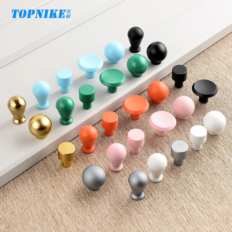 Colourful Round Knobs Drawer Knobs Cabinet Pulls Kitchen Handle Furniture Small Handle For Kids Room Hardware Furniture Hardware