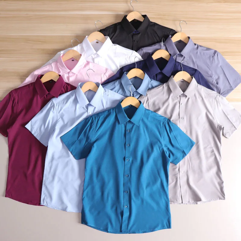 

Летние мужские эластичные нежелезные бамбуковые волокна большого размера для поездок на работу, повседневные цвета ort Sve irt