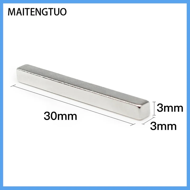 10/20/50/100/200/250PCS 30x3x3 Strong Block Magnet N35 Quadrate Permanent Magnet 30x3x3mm Neodymium Magnets Sheet 30mm*3mm*3mm