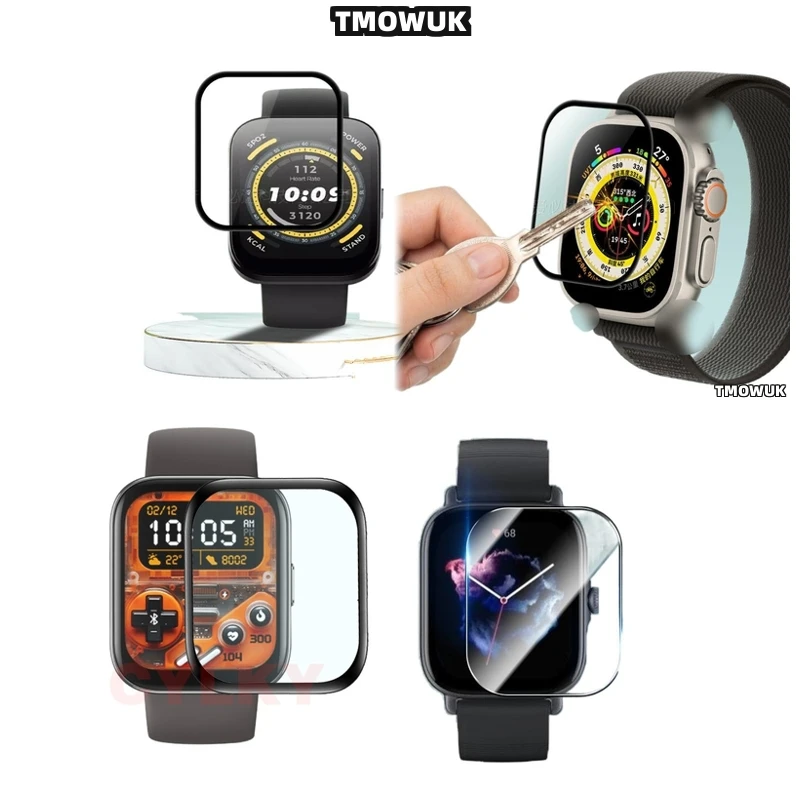 

Soft Flexible 3D Curved Full Cover Protective Film For Amazfit BIP 3 5 6 U Pro Active Unity GTS 2E 2 3 4 MINI Screen