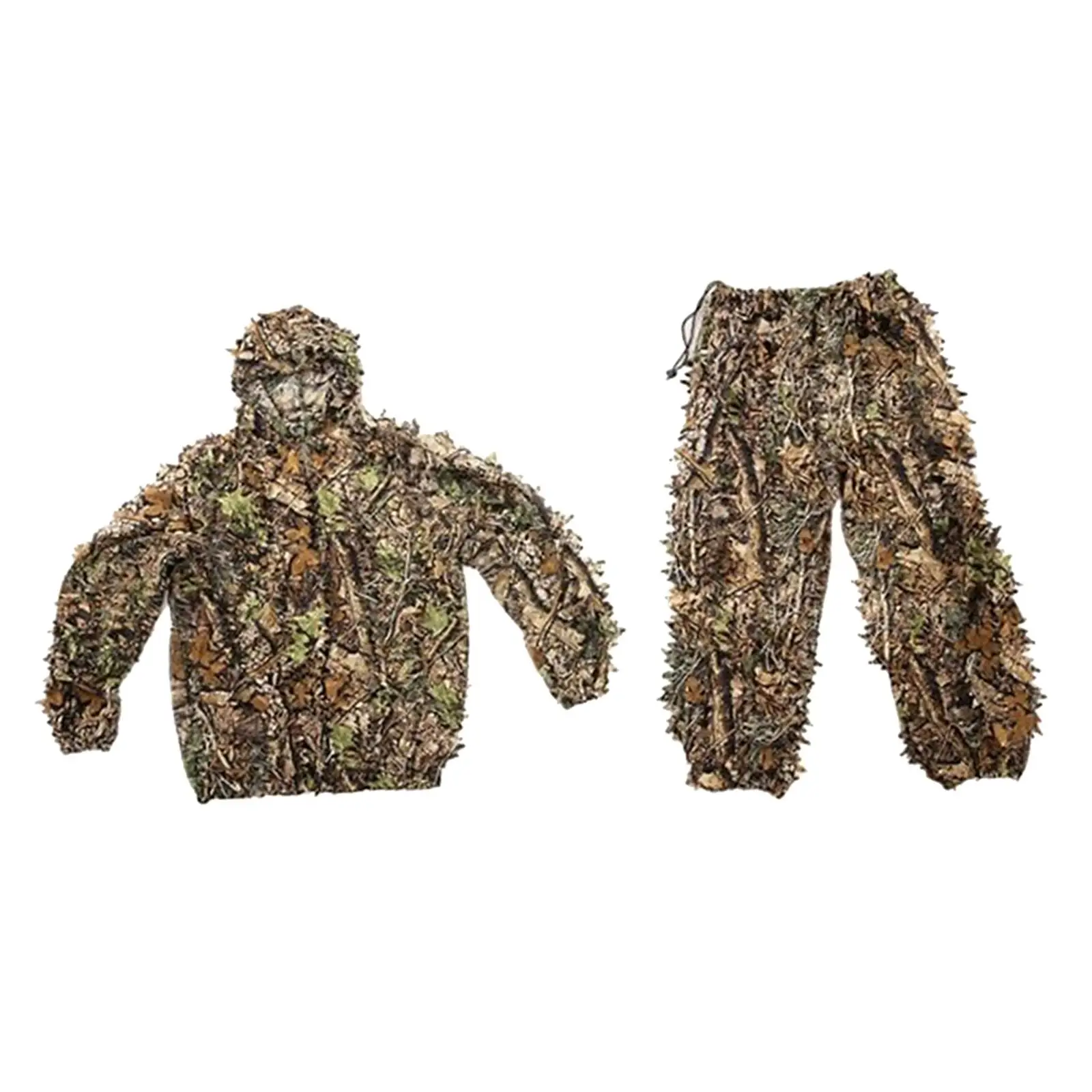 LEAVES Mesh NET GHILLIE SUIT Hooded JACKET Pants Chasse Snipers