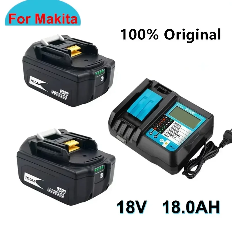 

100% BL1860 Rechargeable Battery 18 V 18000mAh Lithium Ion for Makita 18v Battery BL1840 BL1850 BL1830 BL1860B LXT 400