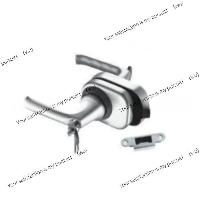 Stainless Steel Entry Gate 10-12mm Glass Door Lock Locks W Key Swing and Sliding Door With 5 keys