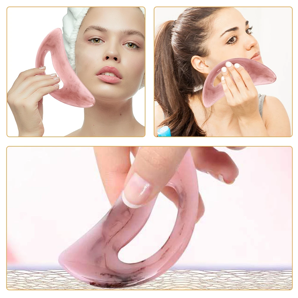 3 قطع من لوح جواشا لتدليك الوجه والجسم، أداة العناية بالبشرة الناعمة مع تصميم مريح، لوح كشط خفيف الوزن للنساء