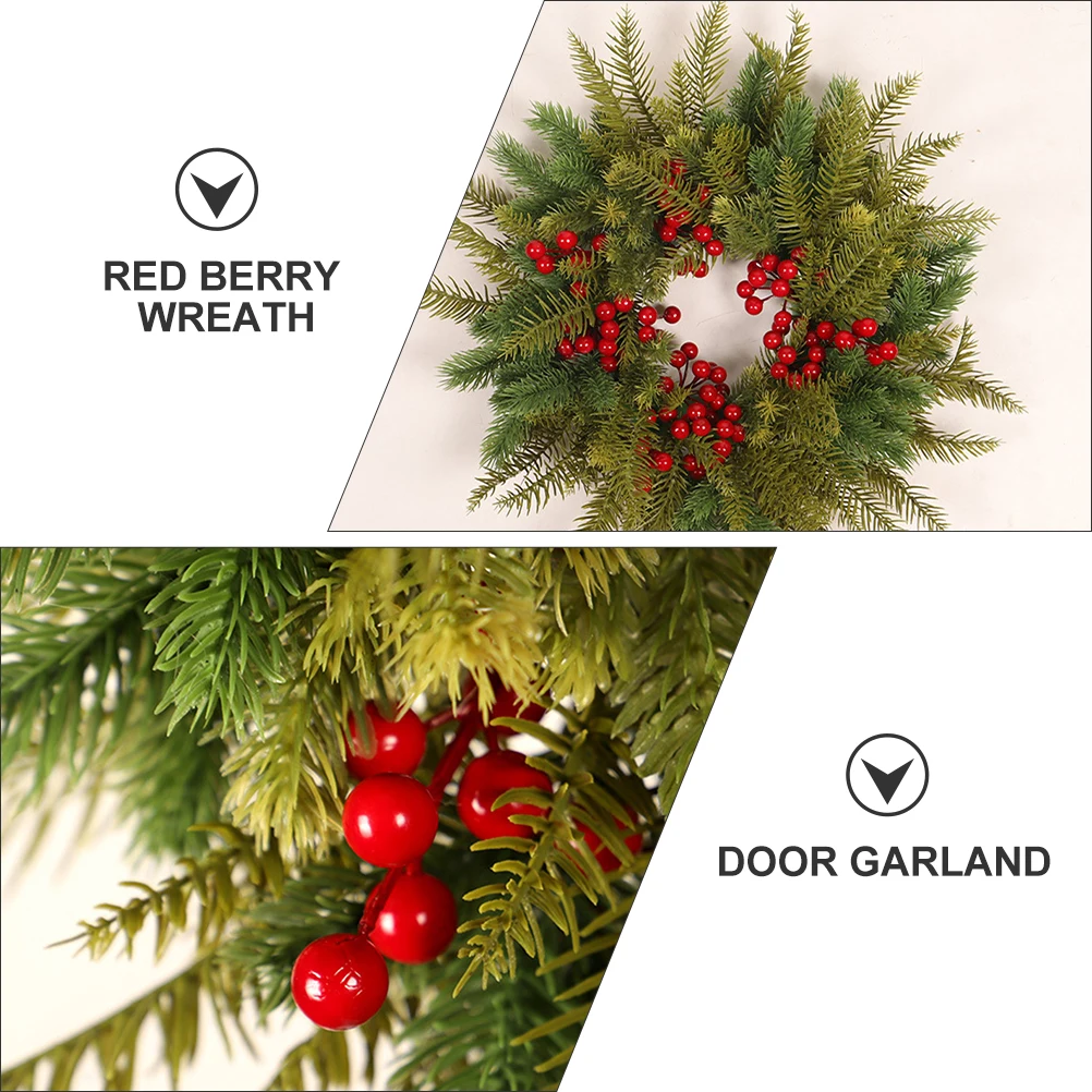 

Wreath Red Fruit Flower Pendant Berry Garland Christmas Tree Decor Leaves Garlands