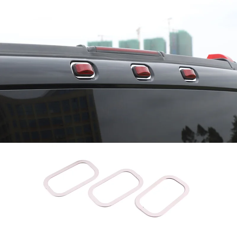 

For Hummer H2 2003-2009 Car Tailgate Roof Light Frame, Stainless Marker Light Trim Cover, Rear Top Light Lamp Decorative Frame