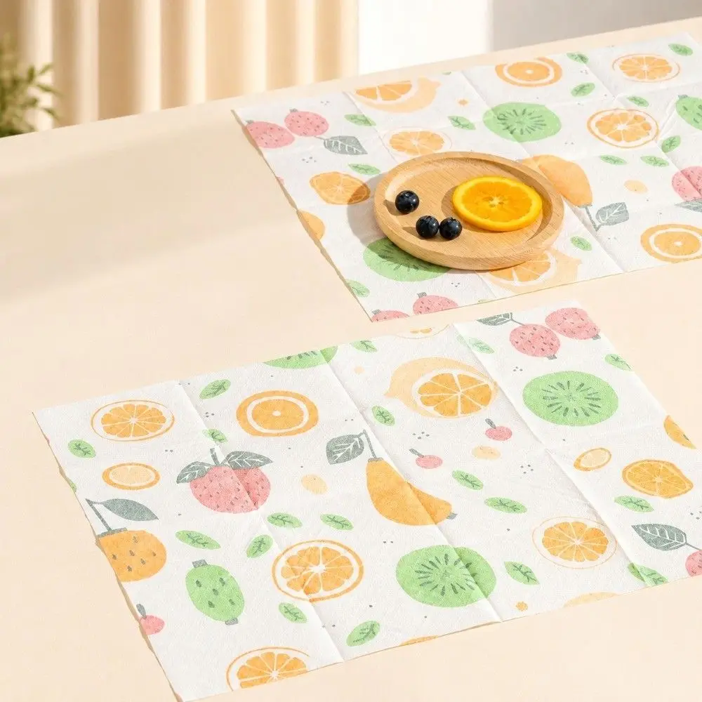 20pcs Daily Throwing Oil-proof Disposable Placemats Portable Cute Dining Pads Adhesive Fixed Multi-functional Table Mats Infants