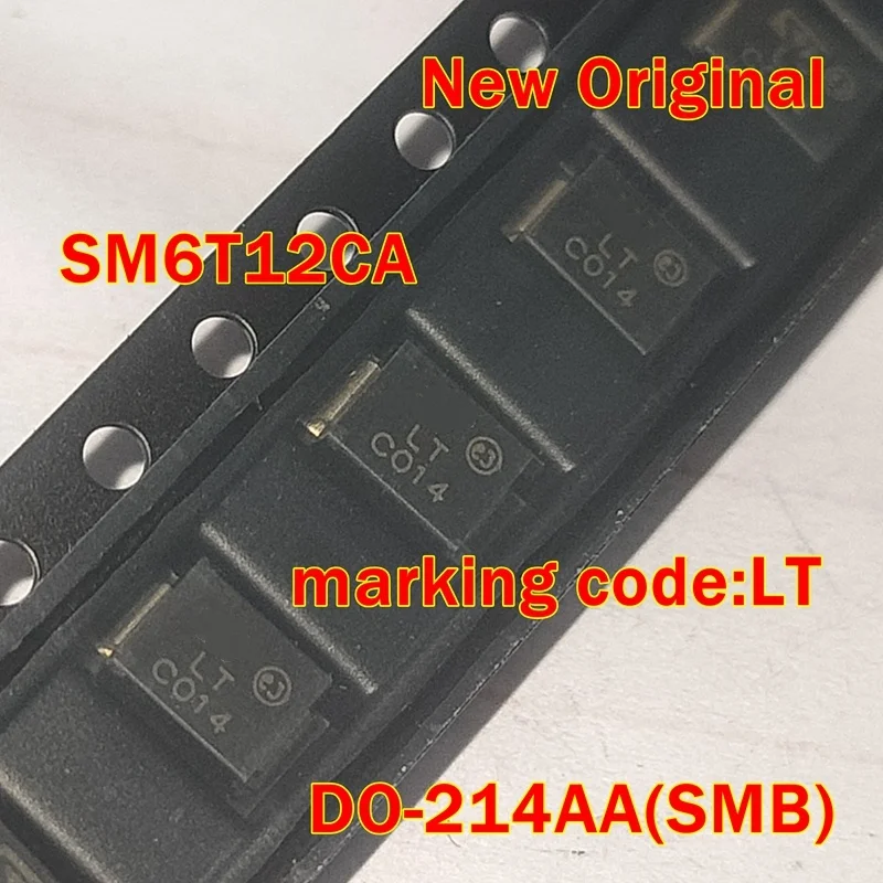 

10pcs to 500pcs SM6T12CA DO-214AA(SMB) New Original marking code:LT SURFACE MOUNT TRANSIENT VOLTAGE SUPPRESSOR