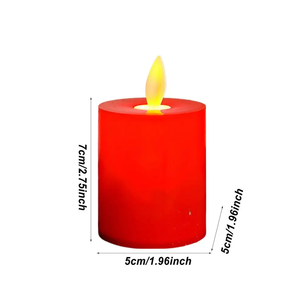 Flammenlose Rote LED-Kerzen Mit Beweglicher Flamme – 3 Größen, Batteriebetrieben, Für Weihnachten & Hochzeit Flammenlose Kerzen Rot