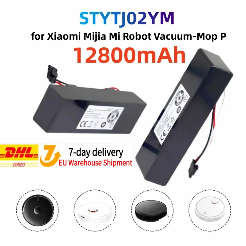 

9800mAh 14.8V Battery Relacement for Xiaomi STYTJ02YM Mi Robot Vacuum Mop-P for Yunmi MVVO1-JG Haier JX37 Vacuum Cleaner Battery