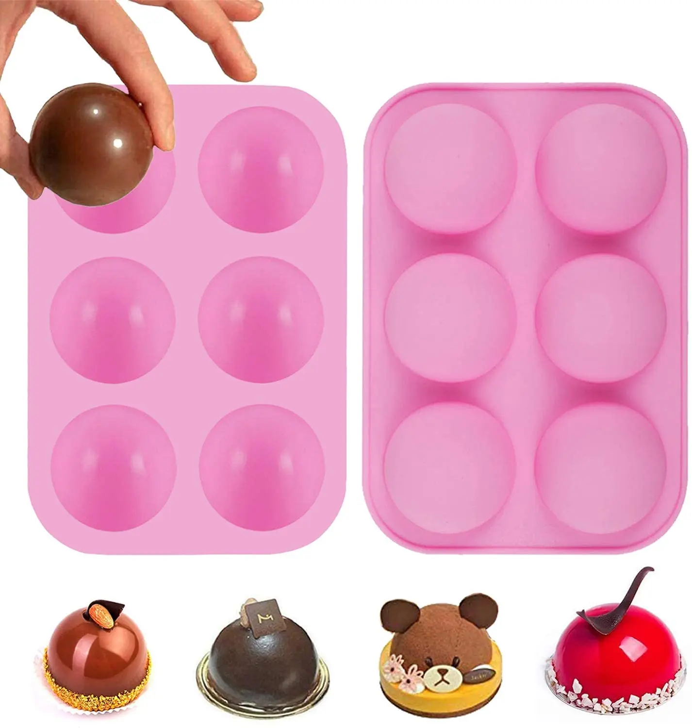 Silicone Mold Silicone Baking Pan for Pastry Molds Bakeware Sphere Ball Mold Silicone Mold for Pops Cake Mold Silicone Bakeware