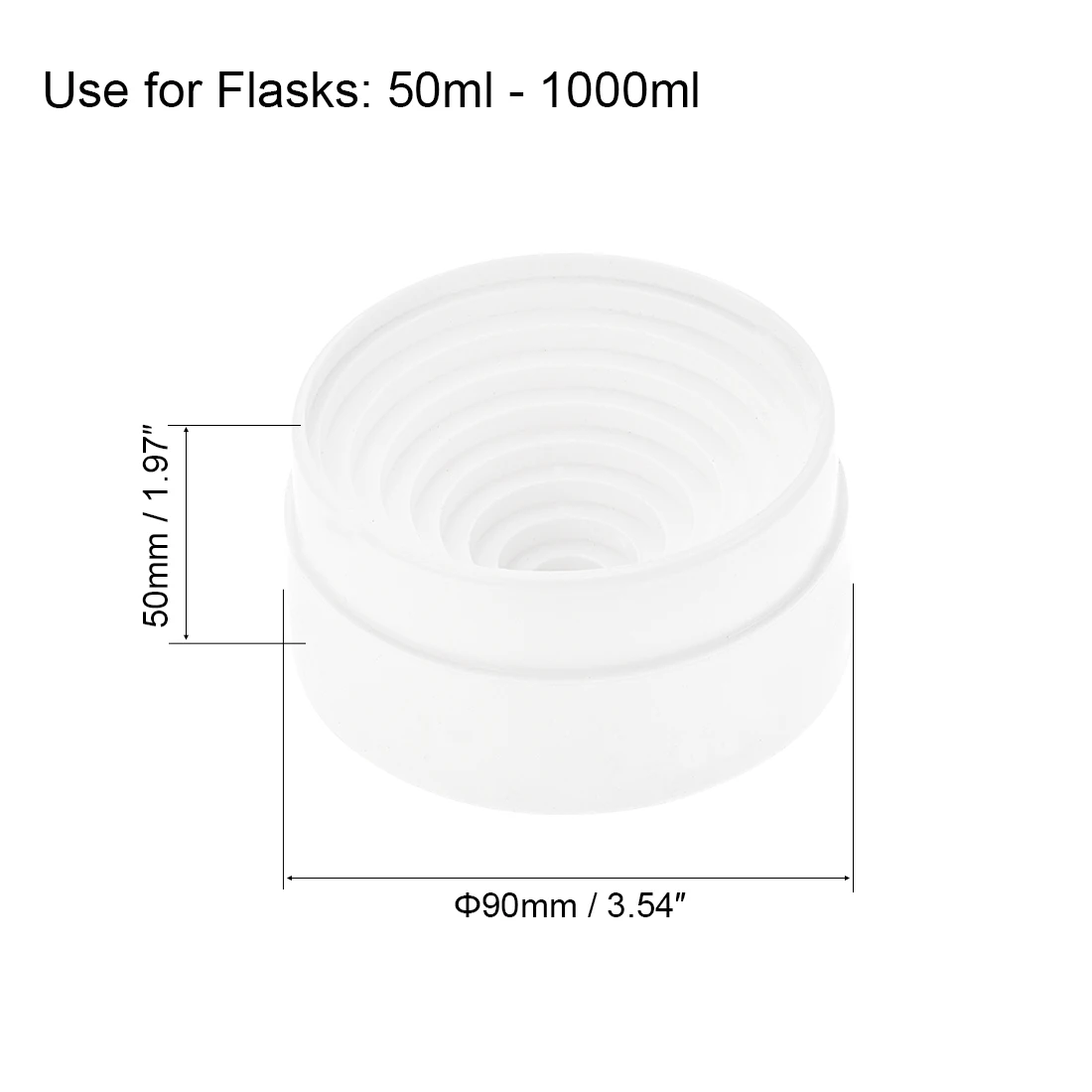 3Pcs Laboratory Flask Support Plastic Stand 90mm Diameter Round Bottom Holder for 50ml-1000ml Flasks White Flask Pad for Support