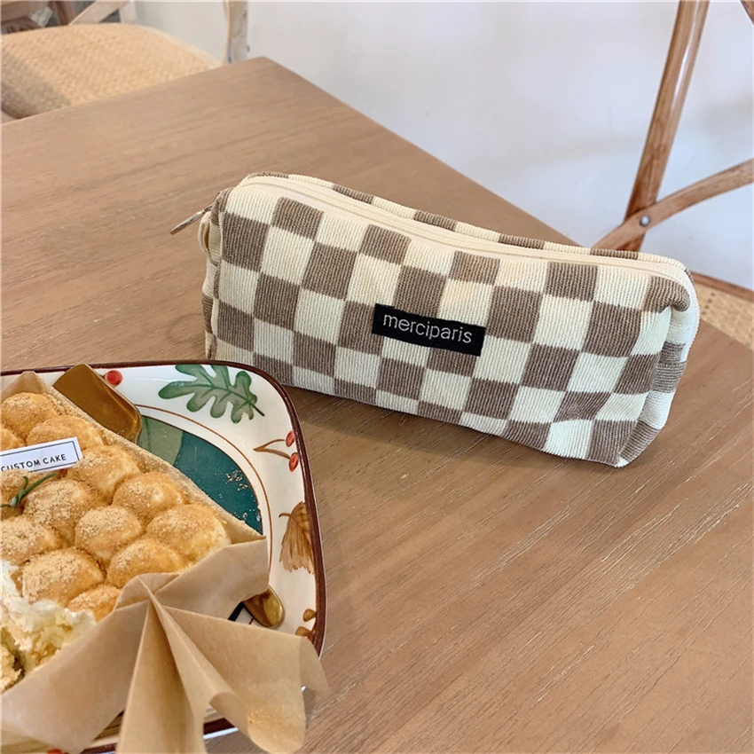 Pencil Case Korean Stationery Retro Estuche Cases Kawaii Flower Pencilcase For Girls Material Escolar Papeleria Trousse Scolaire