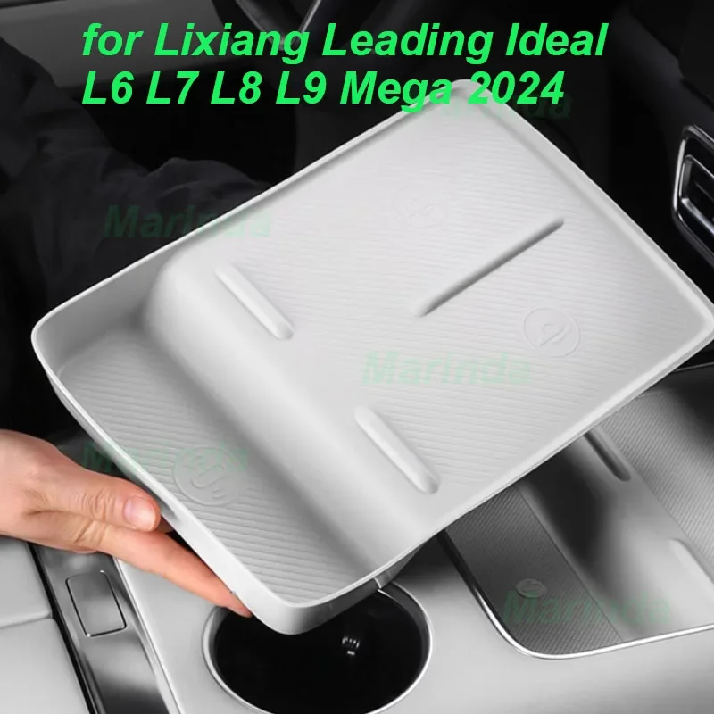 

Car Center Wireless Charging Pad for Lixiang Ideal L6 L7 L8 L9 mage 2024 Central Console Silicone Mat Interior Accessories