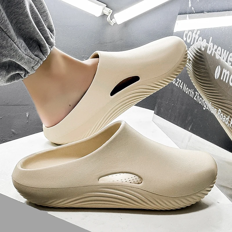 

Мужские тапочки, водонепроницаемые, противоскользящие, дышащие, повседневные, домашние, легкие, пляжные сандалии, садовые сабо