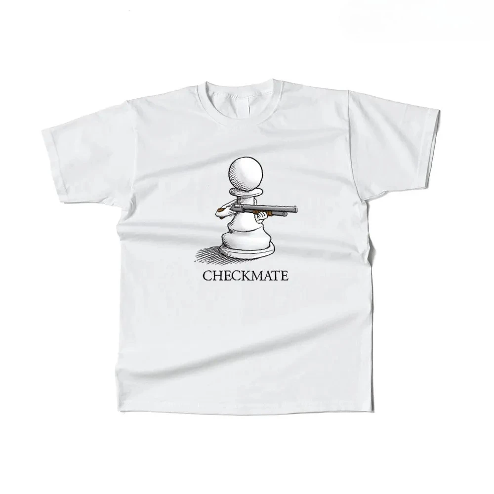 T-shirt humoristique à motif d'échecs, style décontracté urbain, vêtements pour femmes, mode estivale, streetwear, t-shirts graphiques, personnalité