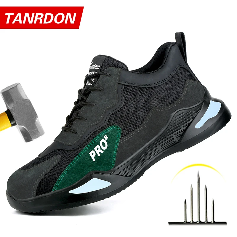 Modne buty sportowe Buty robocze Odporne na przebicie obuwie ochronne Męskie buty ze stalowymi noskami Bezpieczeństwo Obuwie ochronne Buty taktyczne