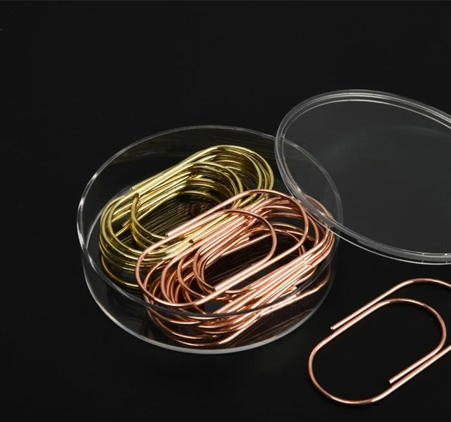 20pcs Gold Big Paper Clips Oversized Gold Paperclips Non Skid Smooth Finish Steel Wire Office Supply Accessories