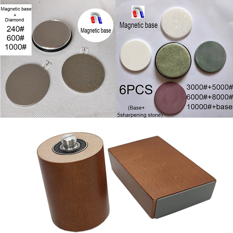 Zubehör Rollmesser Spitzer Schleifstein Diamant Küche Professionelles Messerschärfwerkzeug Magnetische Absaugung Rutschfest – Detail 3