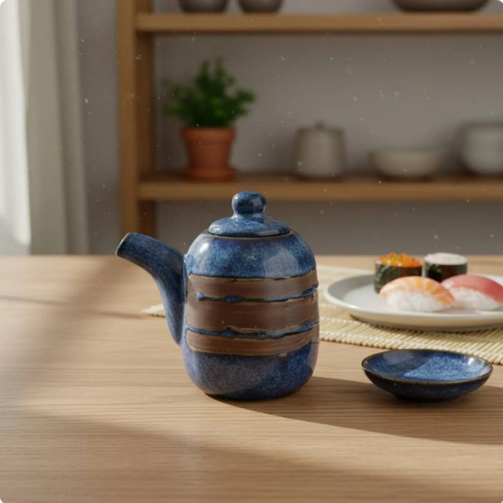 

Japanese Design Soy Sauce Dispenser Ceramic Soy Sauce Pot Ceramic Oil and Sour Liquid Pot Long-Lasting Sushi Sour Liquid Cruet