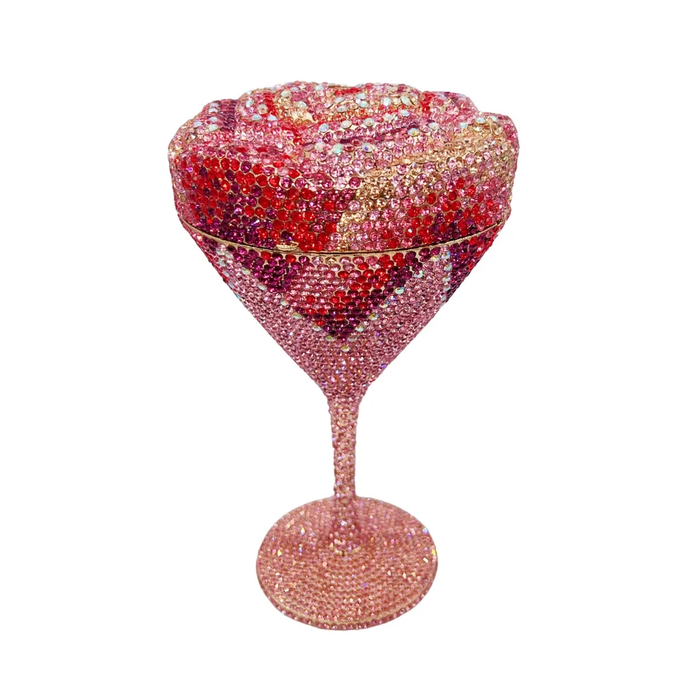 

Women Crystal Diamond Cup Evening Bags Rhinestone Clutch Bag Diamond Girls Wedding Bridal Prom Rhinestone Dinner Party Purse