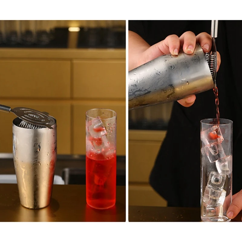 ชุดกระปุกใส่ค็อกเทลสแตนเลสชุดผสมบอสตันพร้อมสูตรค็อกเทล