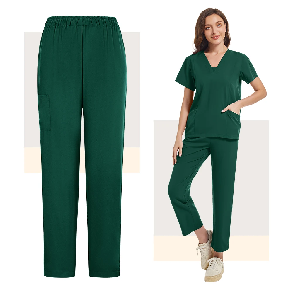 Vendita calda Articoli infermieristici Donna Scrub Set Accessori per infermiere Uniforme medica Morbido comfort Abbigliamento da lavoro clinico Tute da lavoro operative