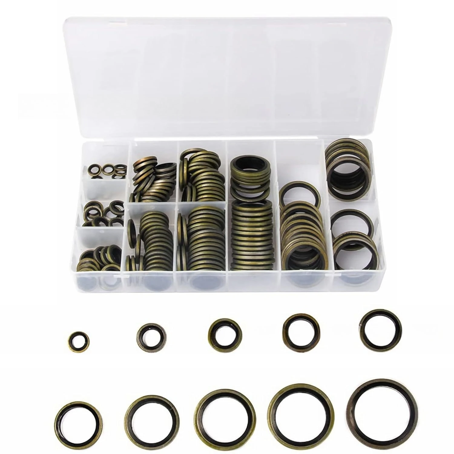 150Pcs Boxed Rubber Oil Sealing Washer M6-M24 High Pressure Fuel Pipe Gasket Kit
