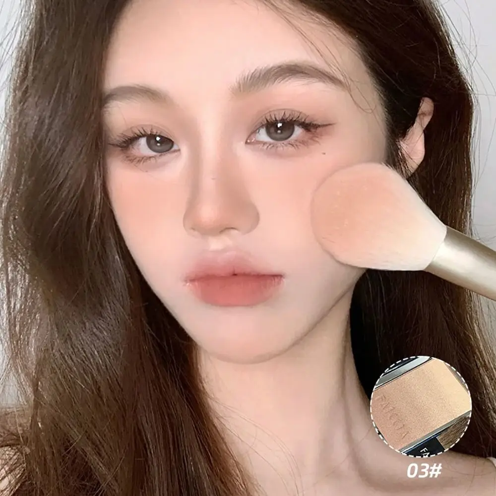 Fard in polvere di colore sfumato Glitter perlescenti Fard multiuso Palette di ombretti Evidenzia illuminante naturale