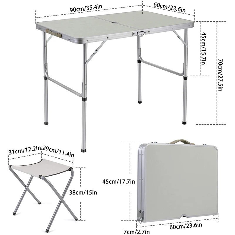 Table à manger de Camping Portable, Table de Barbecue, Table et chaise pliantes en alliage d'aluminium, mobilier d'extérieur, mobilier de jardin