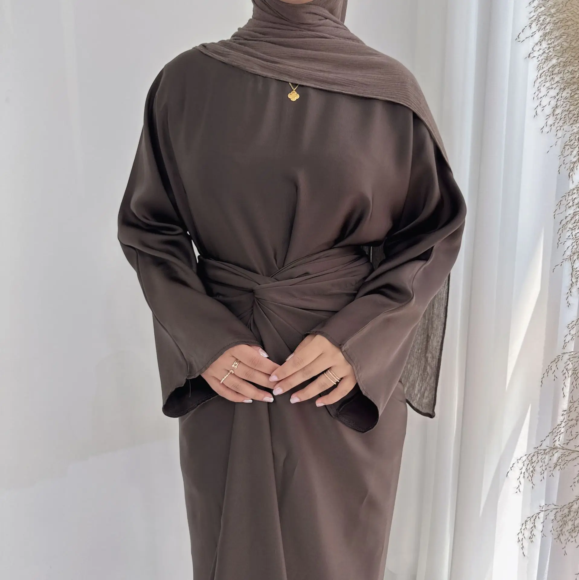 Fashion Muslim Kimono Abaya Cardigan Ramadan Dubai Turkey Eid Islamic Loose Comfortable Dresses for Women