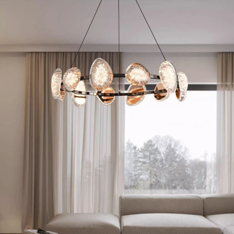 

Creative Modern and Minimalist Living Room Dining Room Pendant Light High-end Bedroom Light Design Platinum Art Chandelier