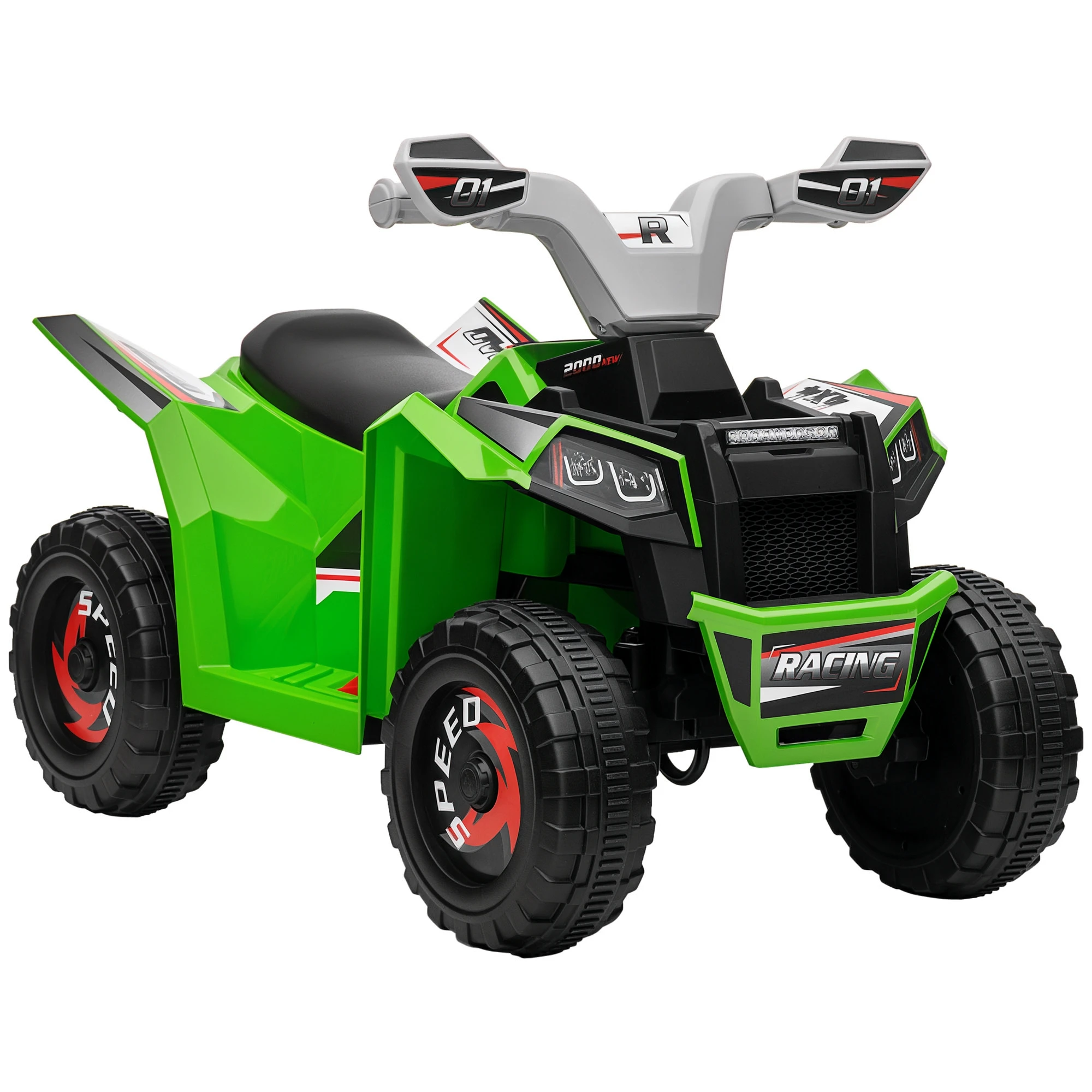 HOMCOM Quad Eléctrico para Niños 6V, Quad para Niños de 18-36 Meses con Avance y Retroceso, Velocidad de 2,5 km/h