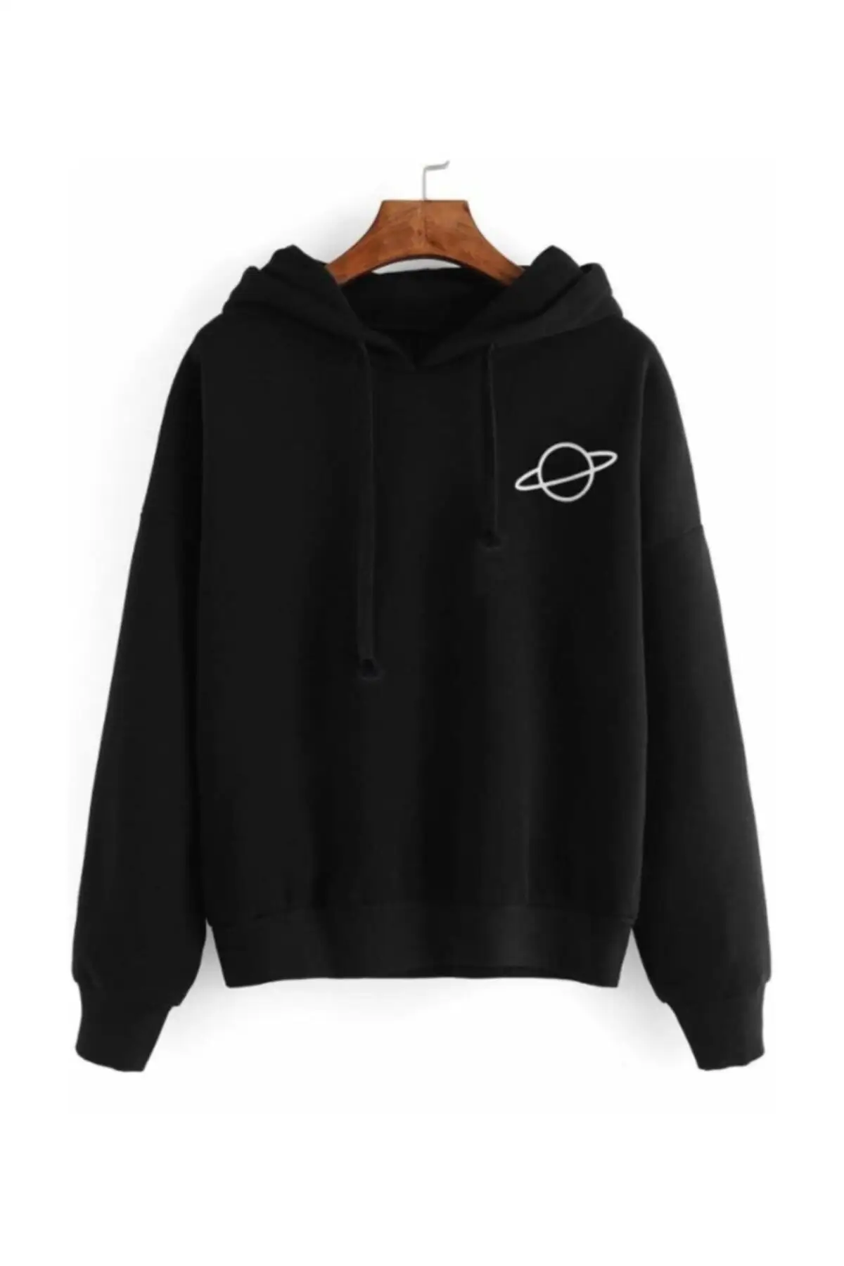 Unisex Plus Size Range Black Saturn Sweatshirt