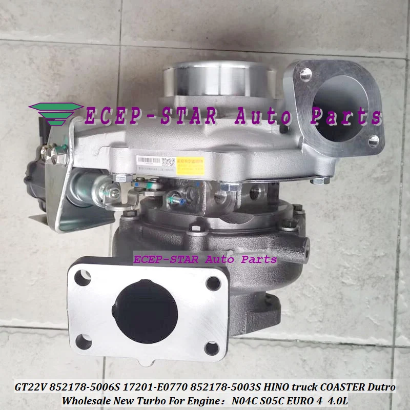 

ww Turbo Original GT22V 852178 852178-5006S 17201-E0770 852178-5003S 172010-E0763 17201-E076 For HINO truck COASTER Dutro N04C