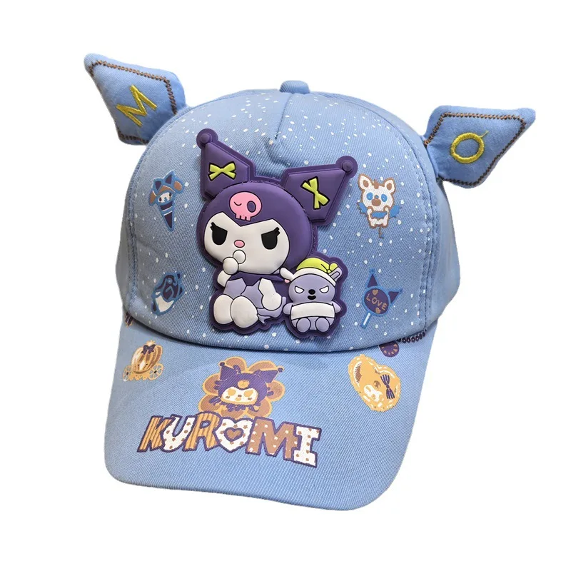 Miniso Sanrio Children's Baseball Cap Boys and Girls Cartoons Kulomi Baseball Cap Kids Sunscreen Hood