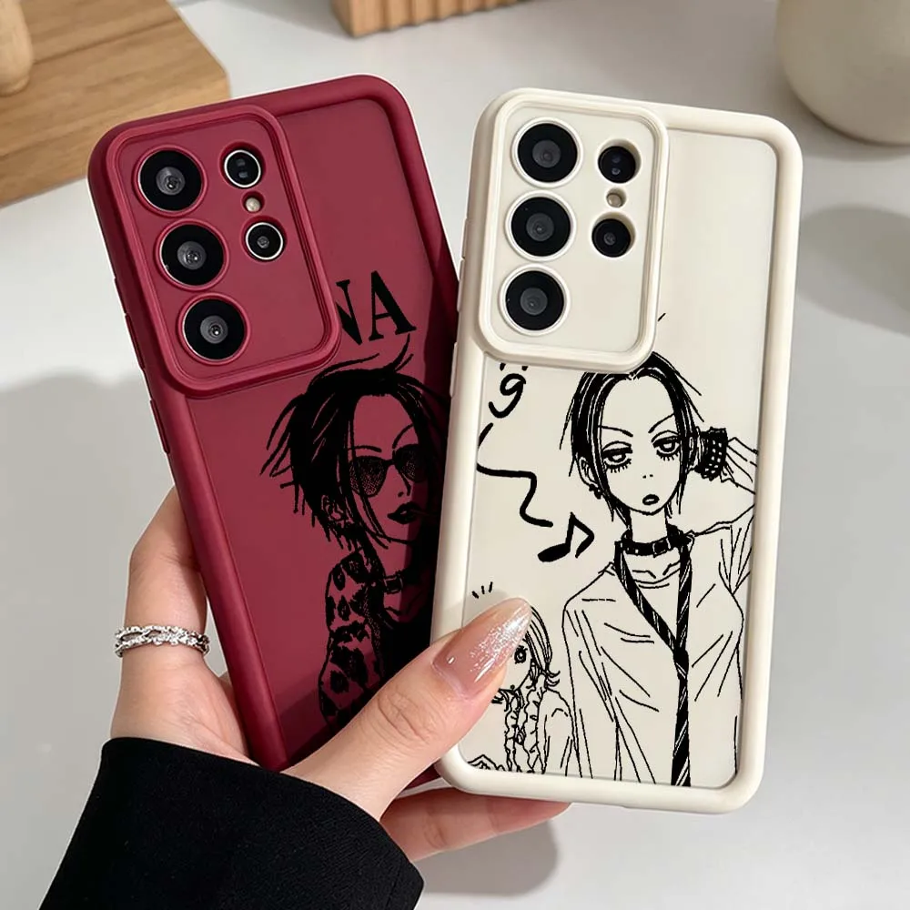 Popular Anime NANA Phone Case For Samsung Galaxy S26 S25 S24 S23 S22 S21 S20 Ultra Plus FE Eye Ladder Silicone Cover