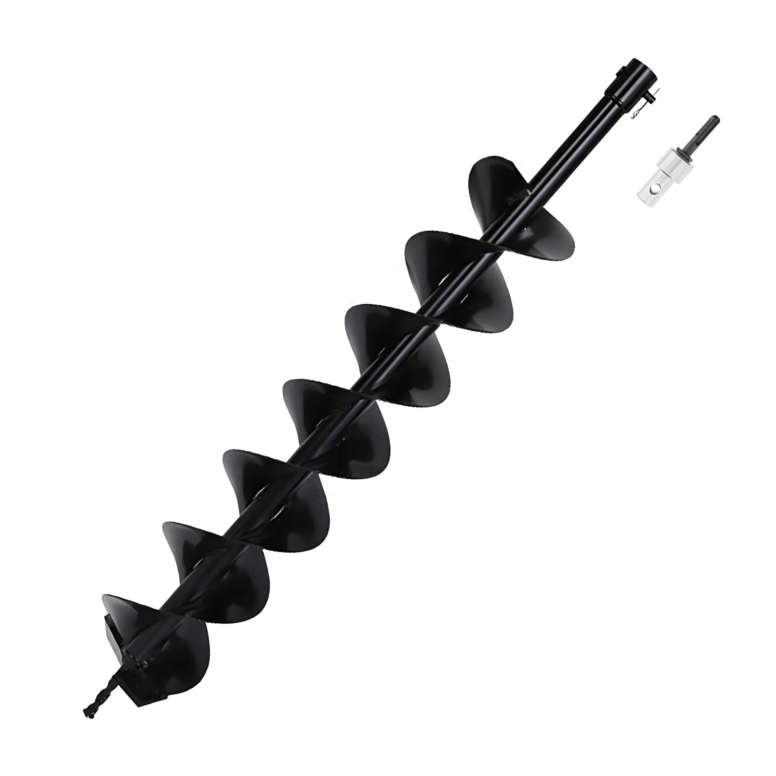 800mm X120mm Steel Garden Drill Bit with Safety Pin and Adapter, Garden Auger Drill Bit, Pile Drill Bit, Water Well Drill Bit