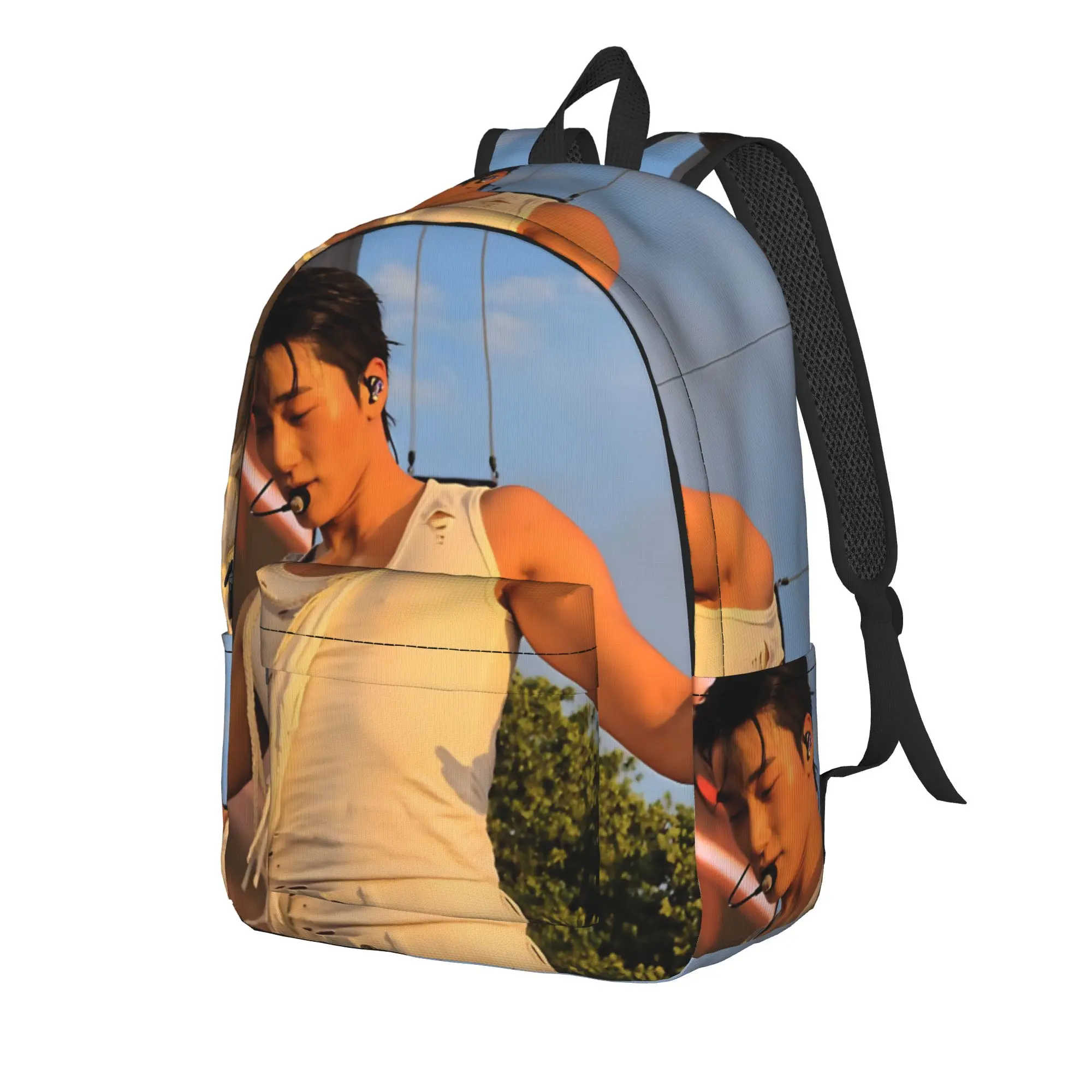 Choi San A-Ateez-Z bad 2026 Backpack for Men Women Casual High School Hiking Travel Daypack  Shoulder Bag Outdoor