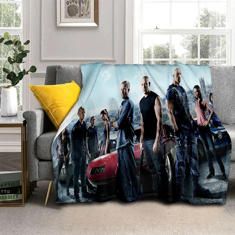 3D Printing HD 10 Fast & Furious X Blanket,Soft Throw Blanket for Home Bedroom Bed Sofa Picnic Travel Office Cover Blanket Kids